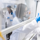 Researcher working in the SpinUp lab.